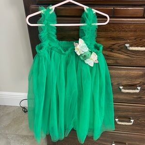 Tulle green dress